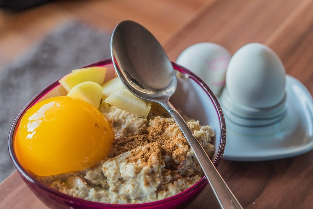 Apfel Pfirsich Porridge